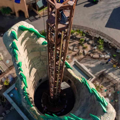 Chessington World of Adventures Resort prepares to reopen - Engineer climbs Croc Drop