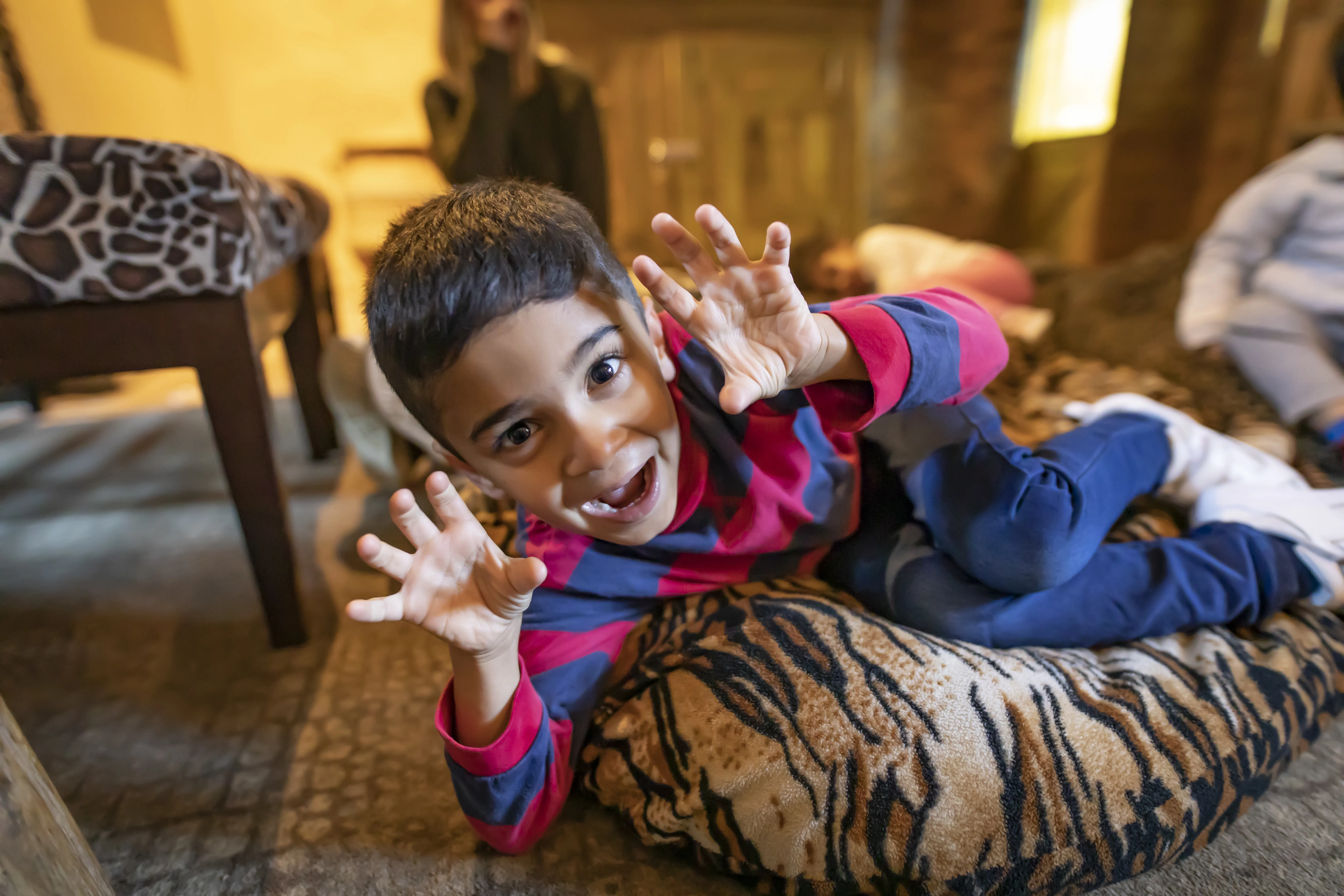 Cheeky child posing in the Chessington hotel
